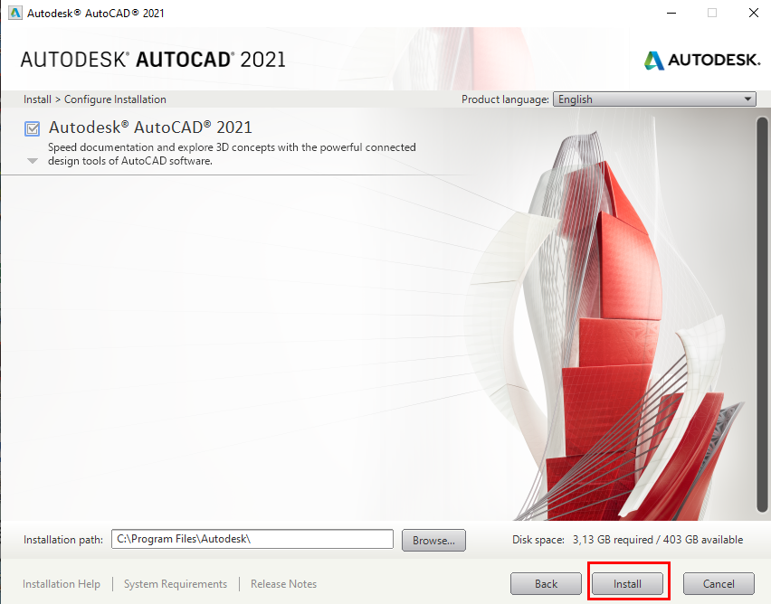 Cài đặt Autodesk AutoCAD 2021 Full